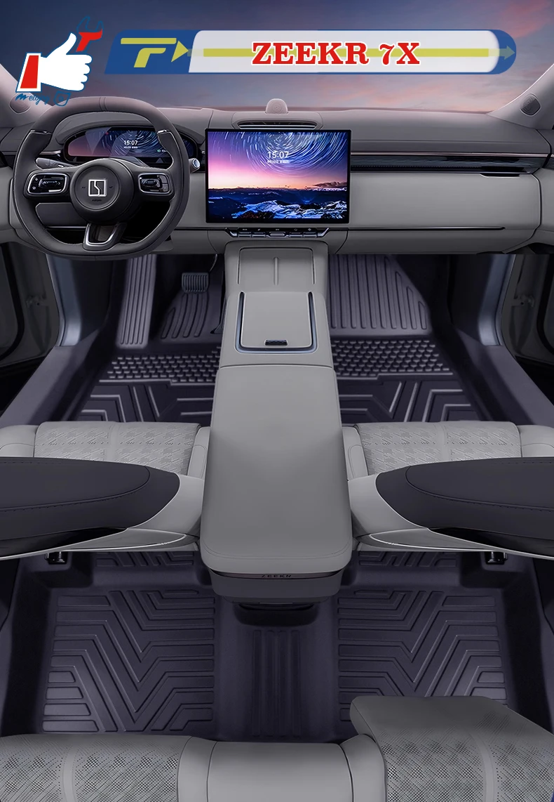 

Left-hand Drive Car Floor Mat For ZEEKR 7X 2025 Full-Surround Foot Mat Mat Floor Liner Floor Carpet Water-proof Mat