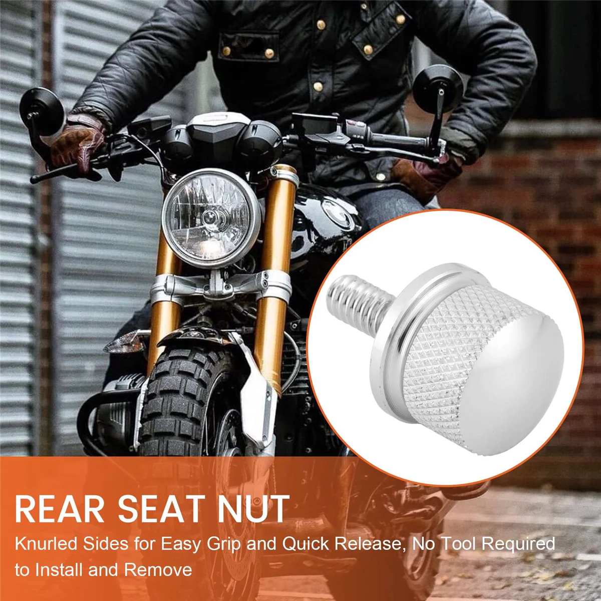 Chrome Billet Aluminum Seat Bolt Screw Cap for Harley Davidson