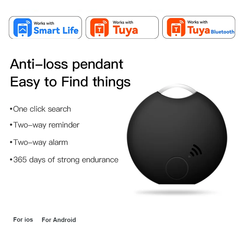 Schlanker Bluetooth-Tracker für Tuya Smart Life Intelligenter Tag-Schlüsselfinder für Kinder, Geldbörsen, Haustiere Anti-Verlust iOS Android Drahtloser Lokalisator
