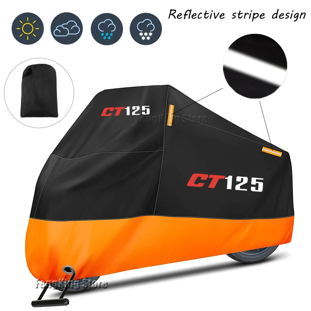 

For HONDA CT125 CT 125 Motorcycle Cover Waterproof Outdoor Motorbike Rain Dustproof UV Protector