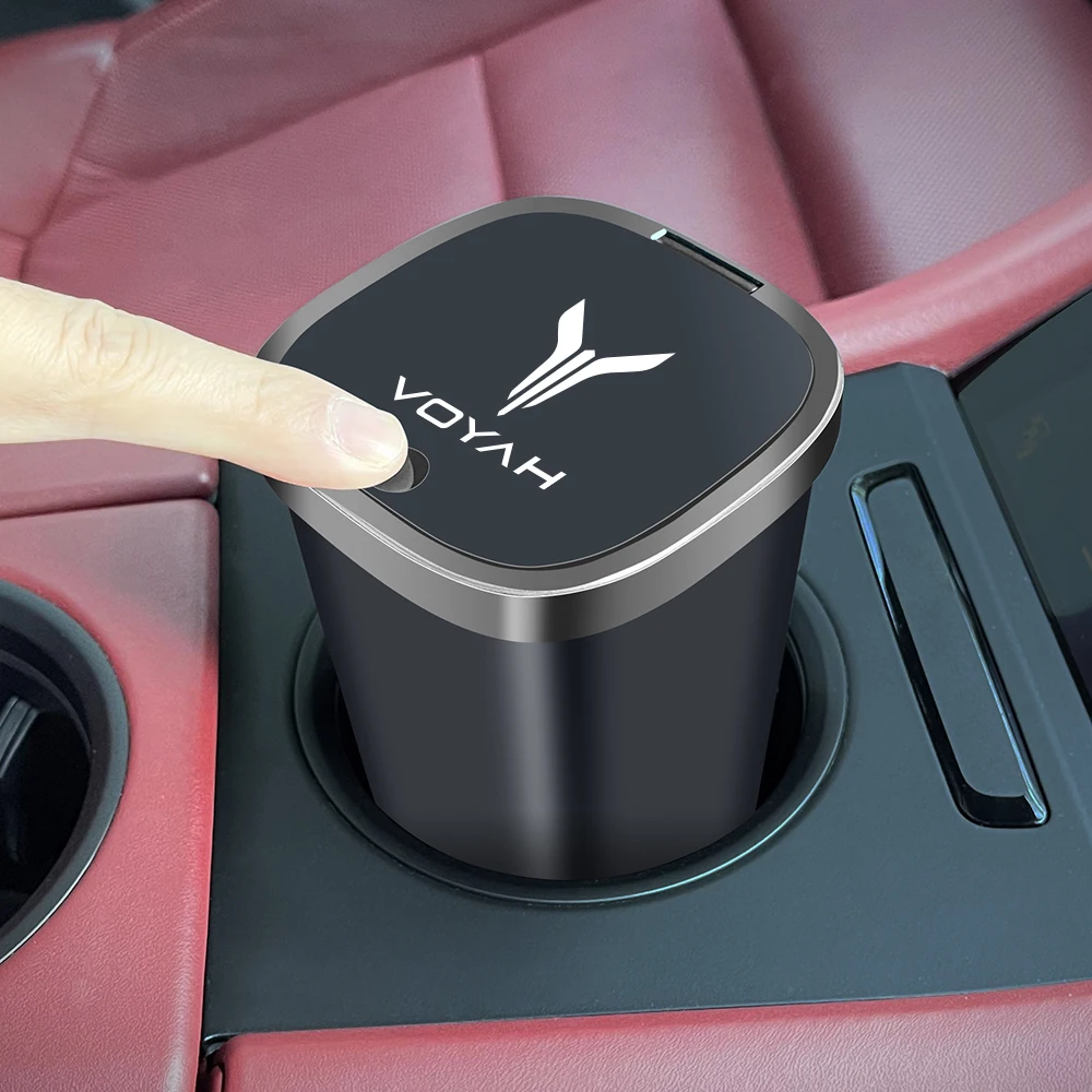 For Dongfeng Voyah Free Dreamer 2021-2023 Auto Interior Accessories Car Trash Can Vehicle Garbage Dust Case Pressing Trash Bin