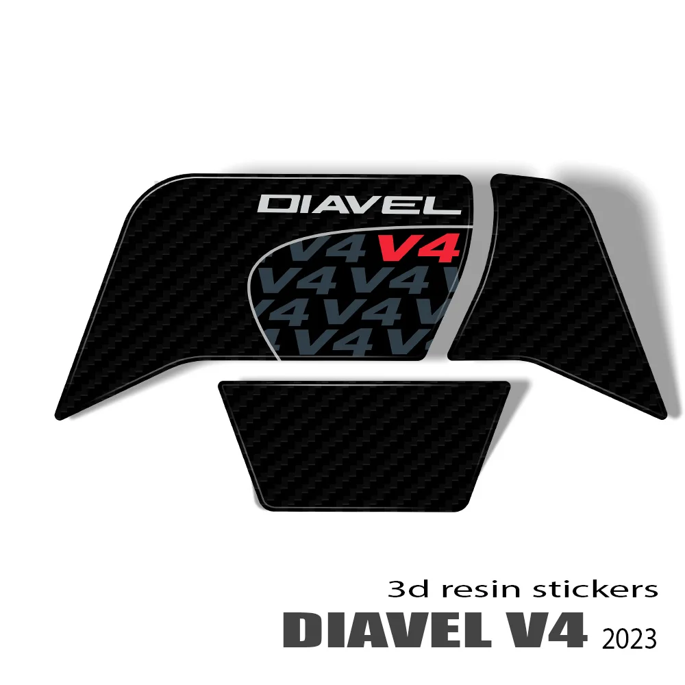 For Ducati Diavel V4 2023- Motorcycle diavel v4 Accessories Key Ignition Area Protector 3D Epoxy Resin Sticker Kit