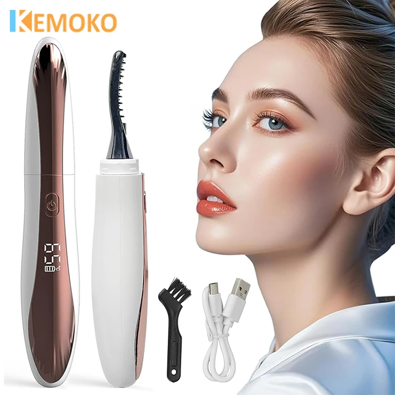 

Electric Heated Eyelash Curler Long-Lasting Curl USB Rechargeable Eye Lash Perm Eyelashes Clip Portable Makeup Beauty