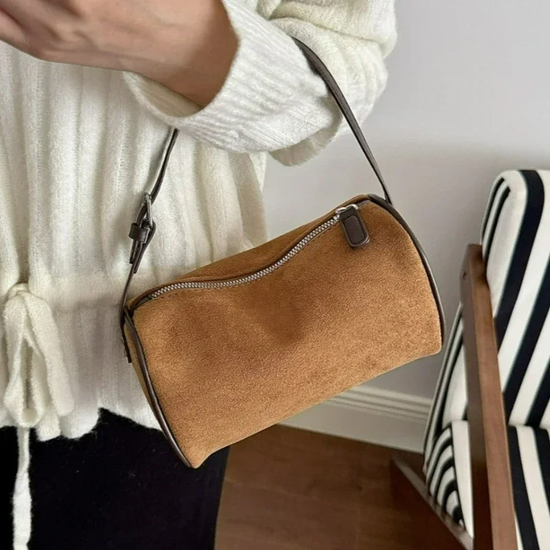 Vintage Matte PU Leather Crossbody Bag, Elegant Handbag, Versatile and Practical Single-shoulder Crossbody Bag for Women