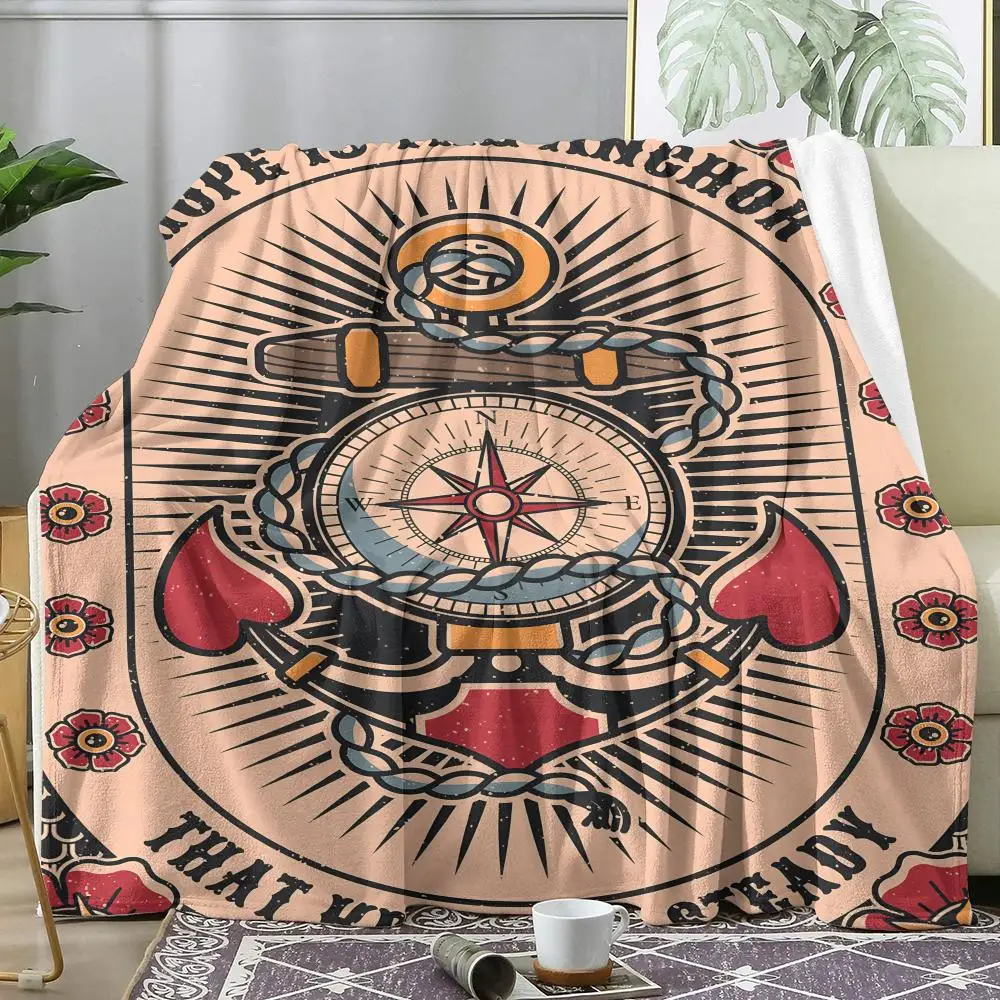Apothecarys Journal Compass Arrow Throw Throw Blanket Soft Flannel Throw Lightweight Summer Home Nap for Sofa Cozy Bed Travel