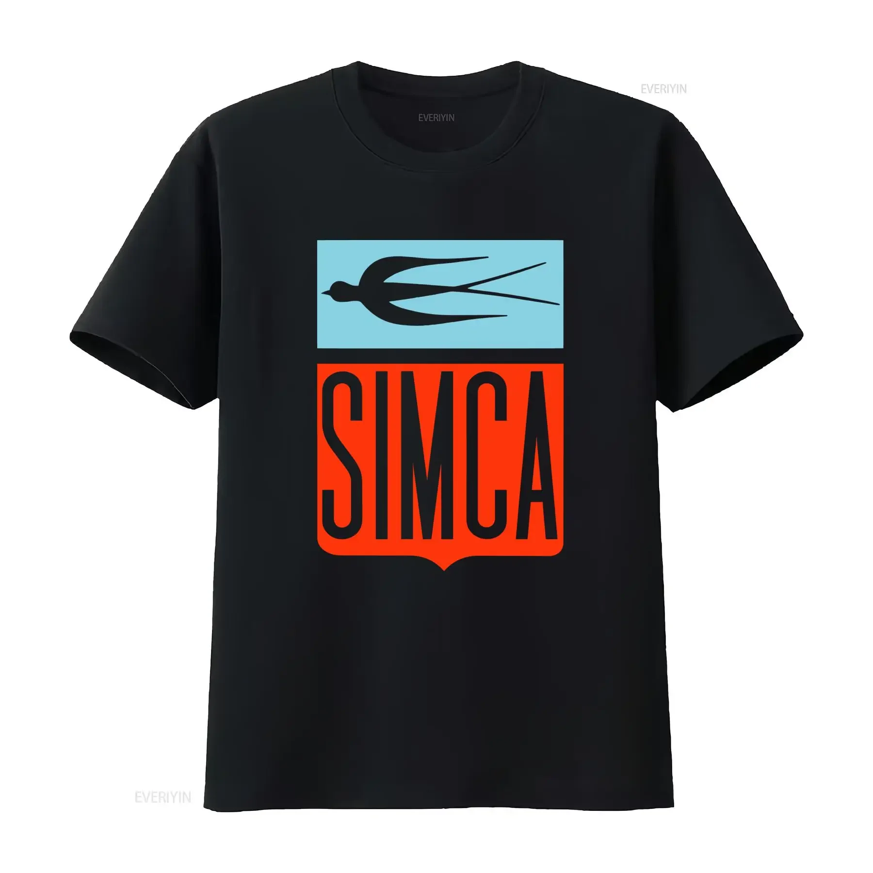 Simca Logo T Shirt B3002 Retro French Car Maker Design Cool Vintage Style vintage Washed homme Versatile Comfortable Unisex