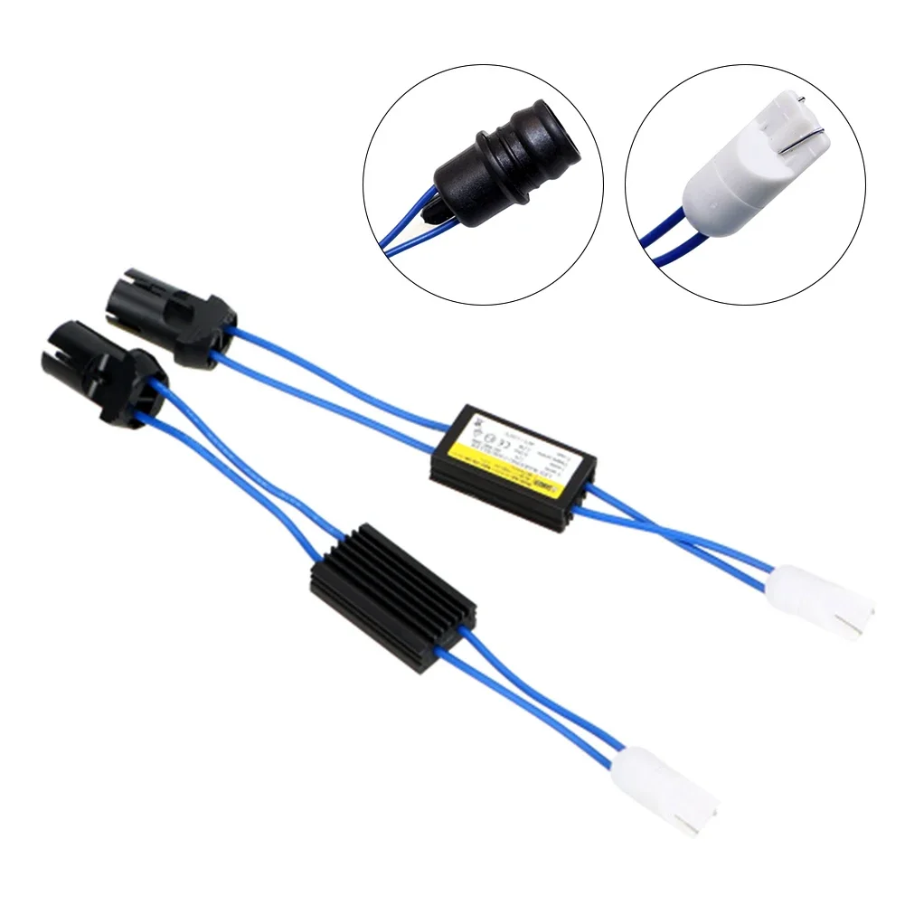 2Pcs LED Warning Canceller Decoder Car Lights OCB Load Resistor Module T10 W5W 501 192 168 Canbus No Error Cable Anti Flicker