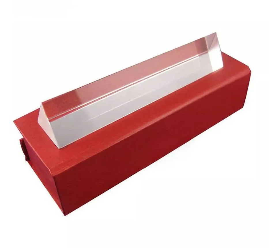 Length 15cm Optical Glass Triangular Prism For School Teaching Light Spectrum Physics and Photo Photography