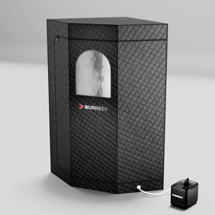 

Портативная домашняя сауна Burneek Halo Sauna с подогревом до 150F, с изолирующим чехлом, парогенератором, креслом, напольным ковриком, пультом ДУ и сумкой для переноски - B