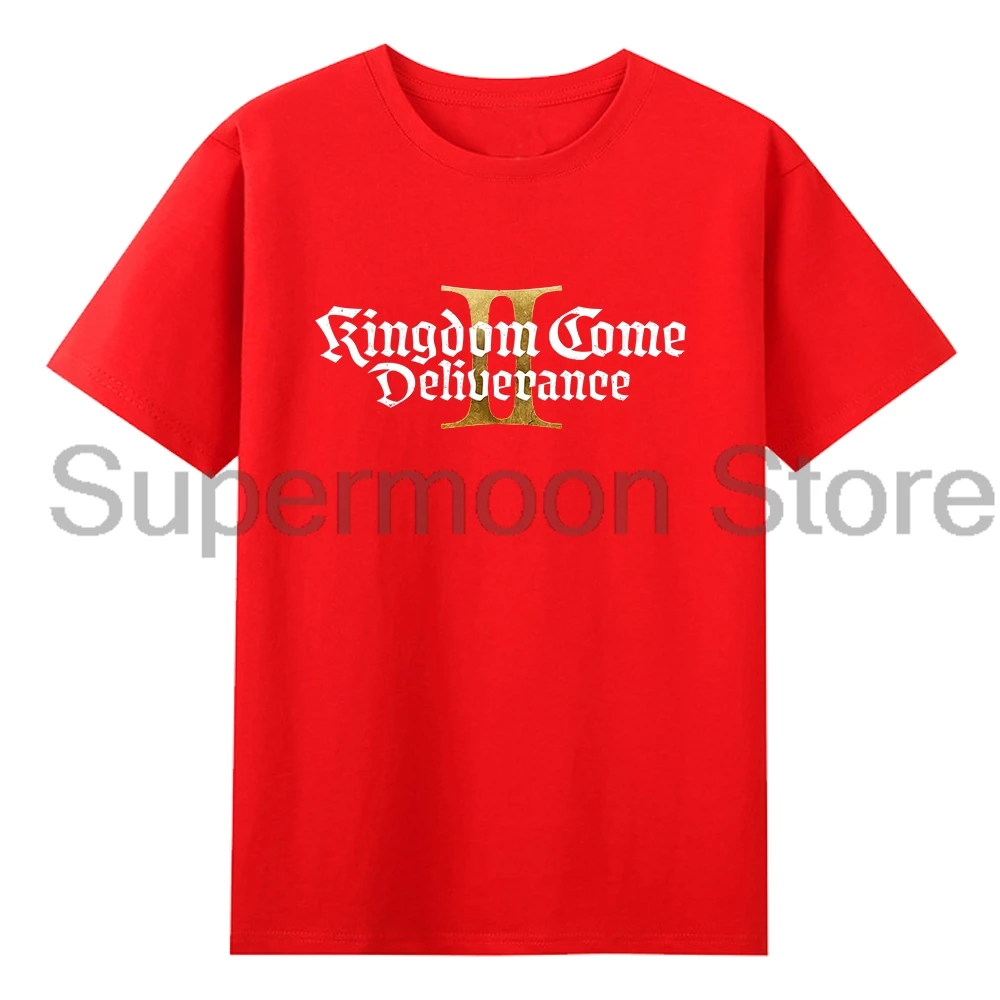 المملكة تعال Deliveryance II لعبة شعار تي شيرت Crewneck قصيرة الأكمام القطن المحملة الرجال النساء الشارع الشهير Harajuku القمم