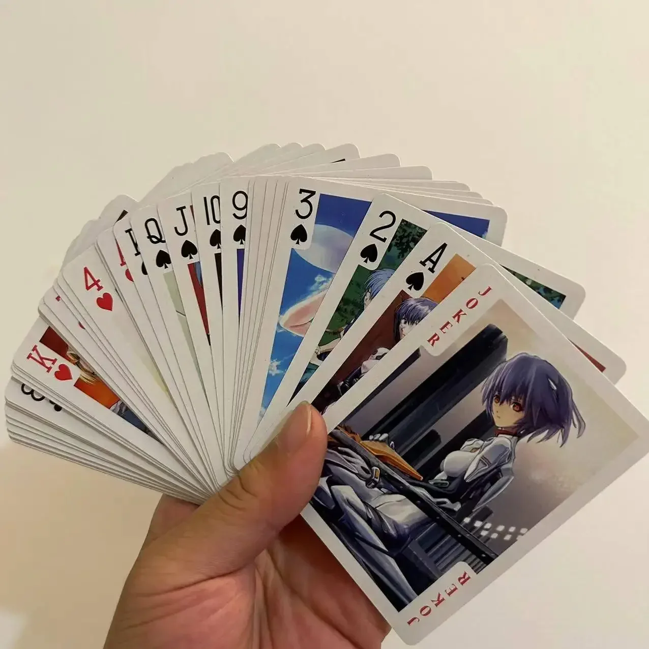 New 54pcs New Anime EVA NERV Figure Model Toys Poker Card Cos Props Board Role-playing Game Gifts