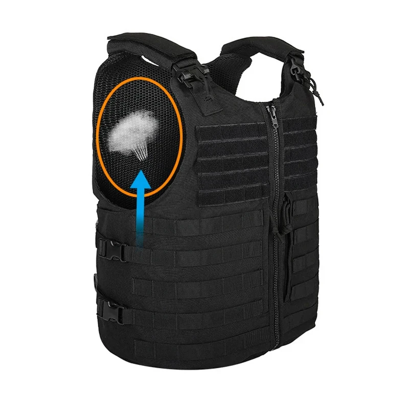 Outdoor Stab Proof Jacket Men Plate Carrier Safety Equipment Combat Training Protective Fast Release Buckle Tactical Vest M / L