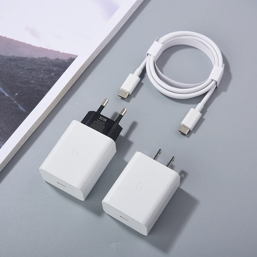 30W USB-C Charger for Google Pixel 9A 8A 7A 6A 5 PD Fast Wall Charging Adapter Compatible With USB-C Devices 1M USB C to C Cable image 2