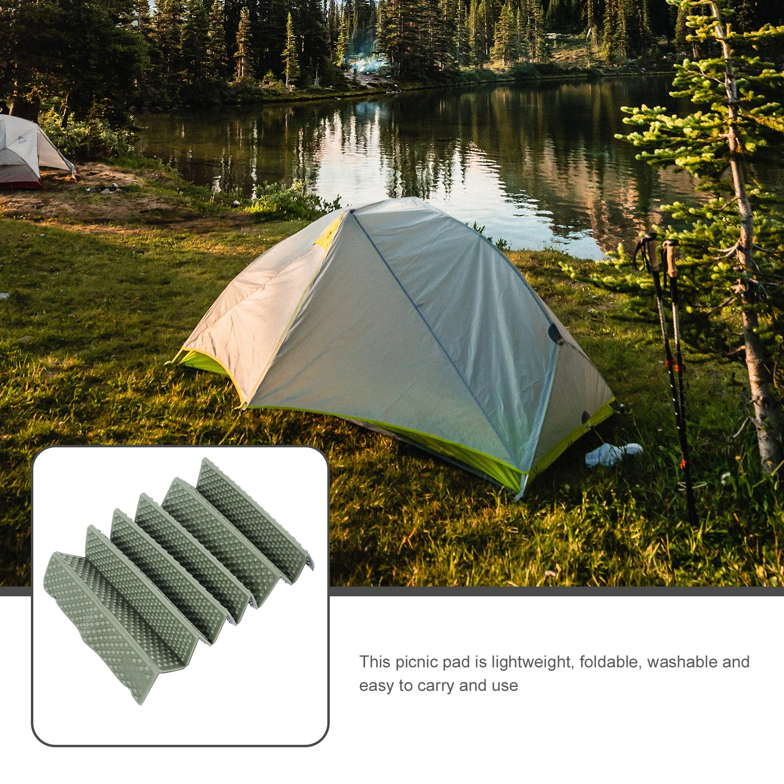 

Moisture-proof Pad Folding Sleeping Mat Camping Backpacking Seat Cushion Foldable Aluminum Film