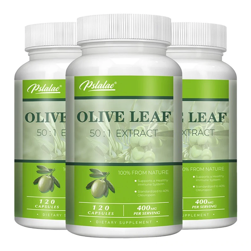 Olive Leaf Capsules - with 40% Oleuropein - Promotes Cardiovascular Health, Maintains Healthy Blood Pressure, Antioxidant