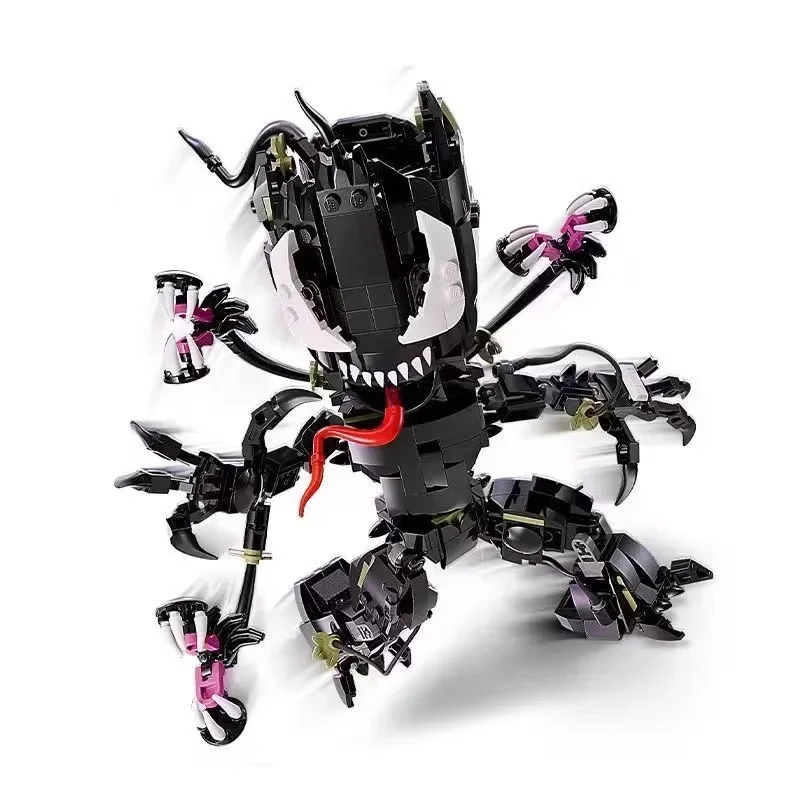 MINISO MARVEL Venomized Super Heroes Groot Venom Figure Brick 76249 Model 76230 Treeman Spider-Man Mech Building Block Toy Kids