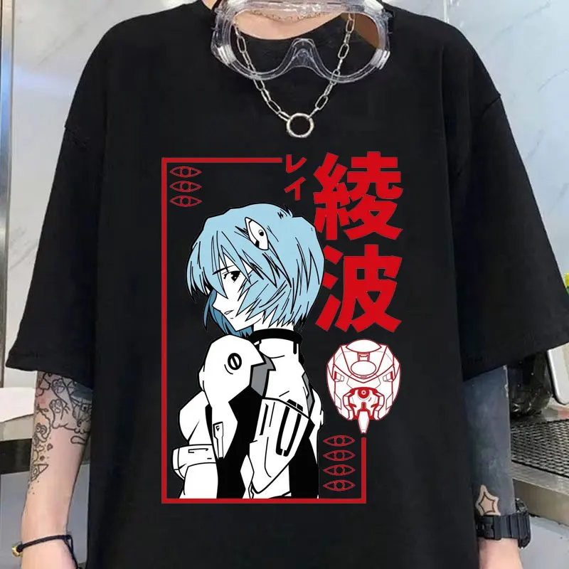 EVA Gintama Men T-shirt Summer Short Sleeve Cartoon Anime Women Tee Shirts 100% Cotton 2024 New Fashion Couple Clothes Tops