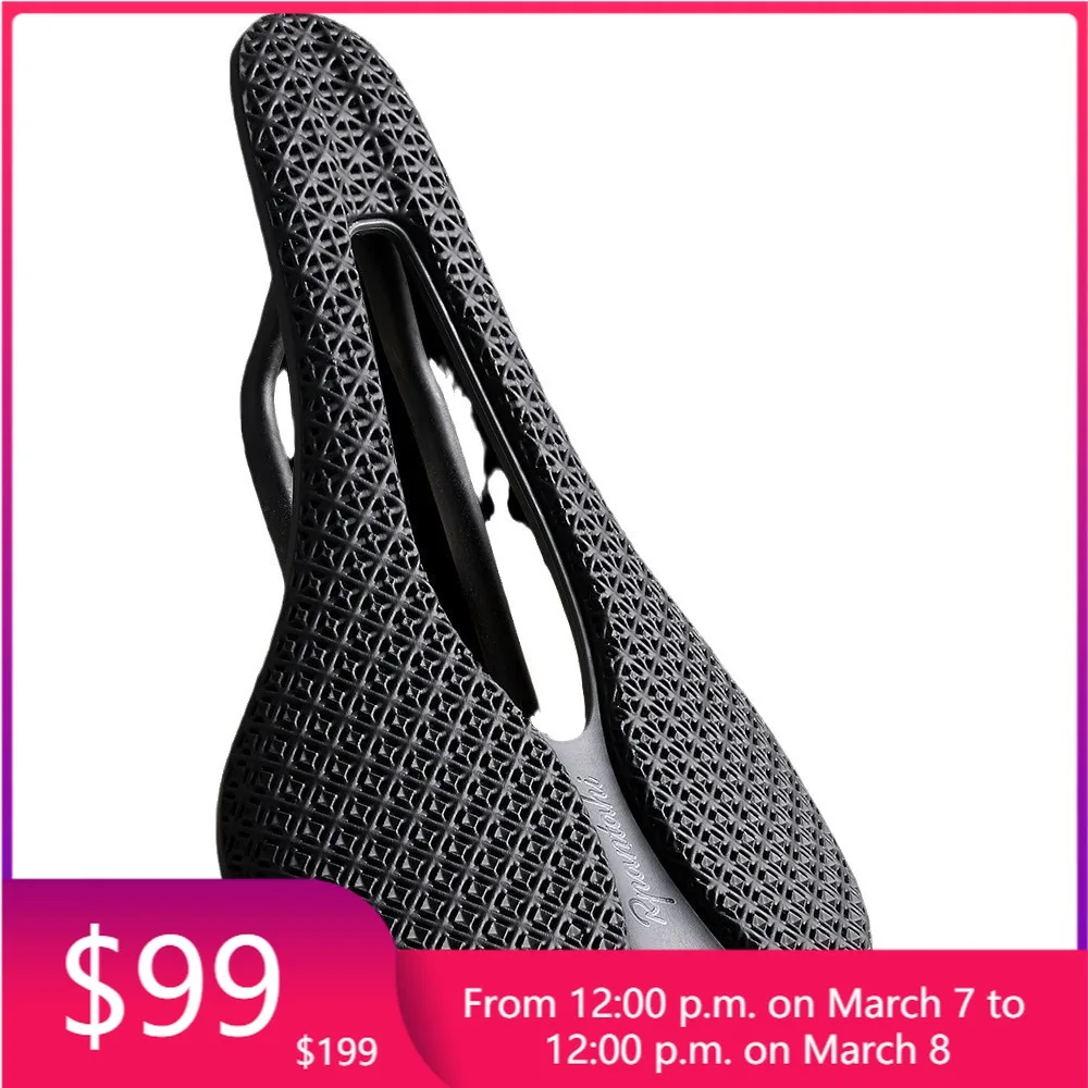 

STLF RPANTAHI Panatani SL6 3D Printed Carbon Fiber Bicycle Saddle Short Nose Seat Simple Style Ventilation Made PU for Road Moun