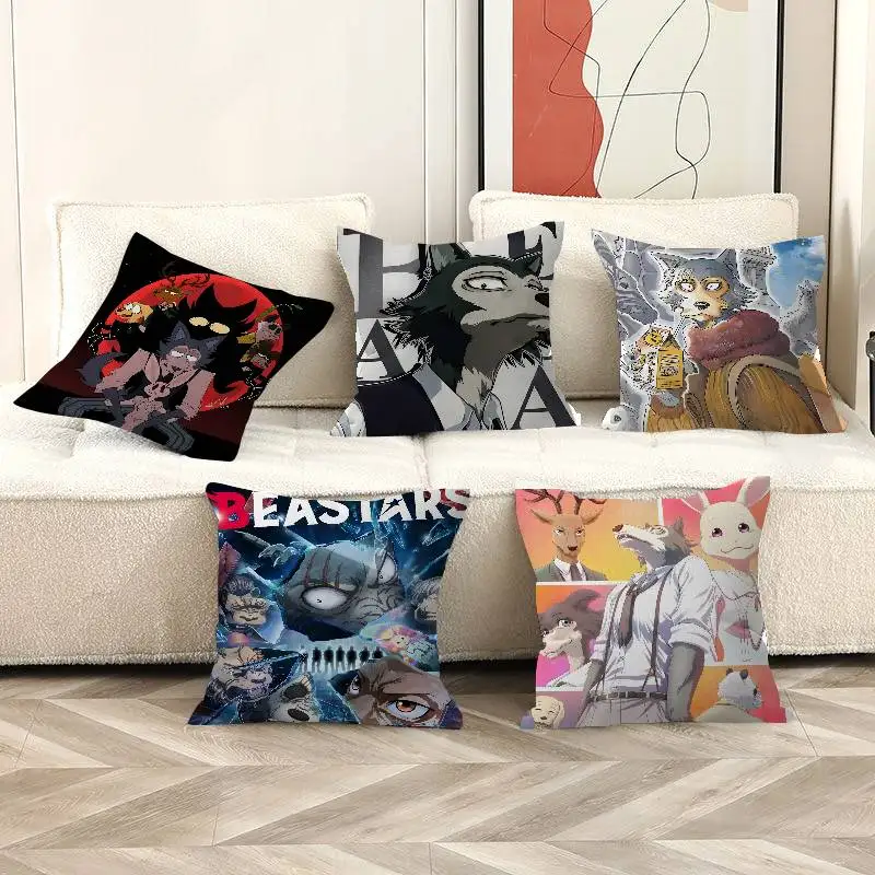 Animal Anime B-BEASTARS Cushion Cover Pillowcase Upholstery Sofa Throw Pillow Home Decor Pillowcas