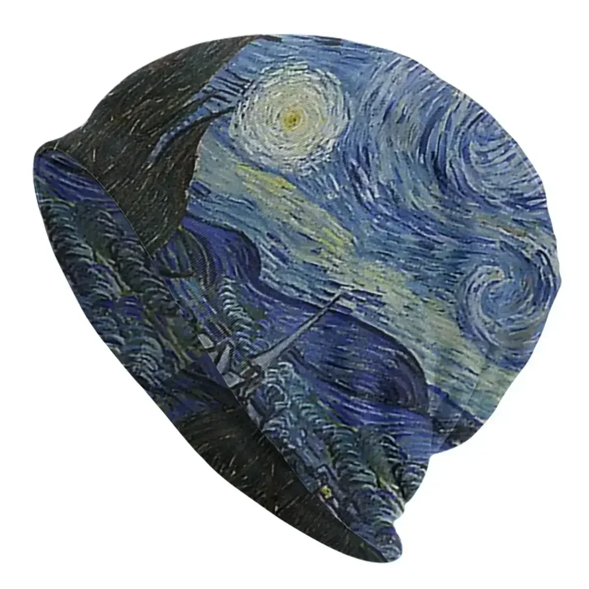 Starry Night Vincent Van Gogh Men Women Adult Beanies Caps Knitted Bonnet Hat Warm Fashion Autumn Winter Outdoor Skullies Hats