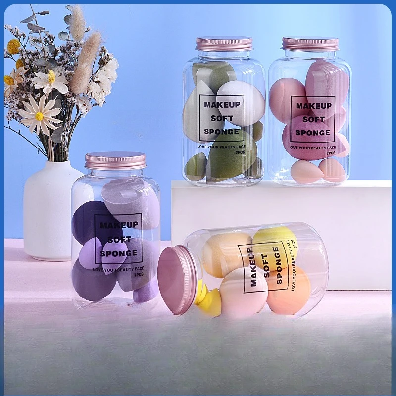 مجموعة من 7 إسفنجة مكياج، خلاط تجميل فائق النعومة وغير ماص لكريم الأساس السائل غير اللاتكس #2