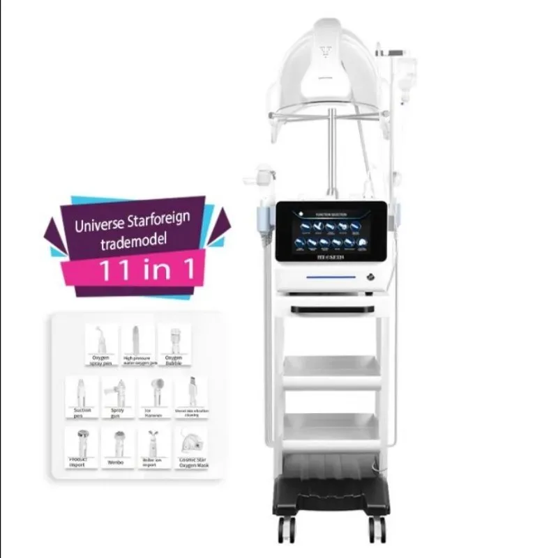 11 em 1 cúpula facial de oxigênio aqua peeling hydra peel remoção de cravo limpeza profunda rejuvenescimento da pele cuidados com a pele hidro máquina