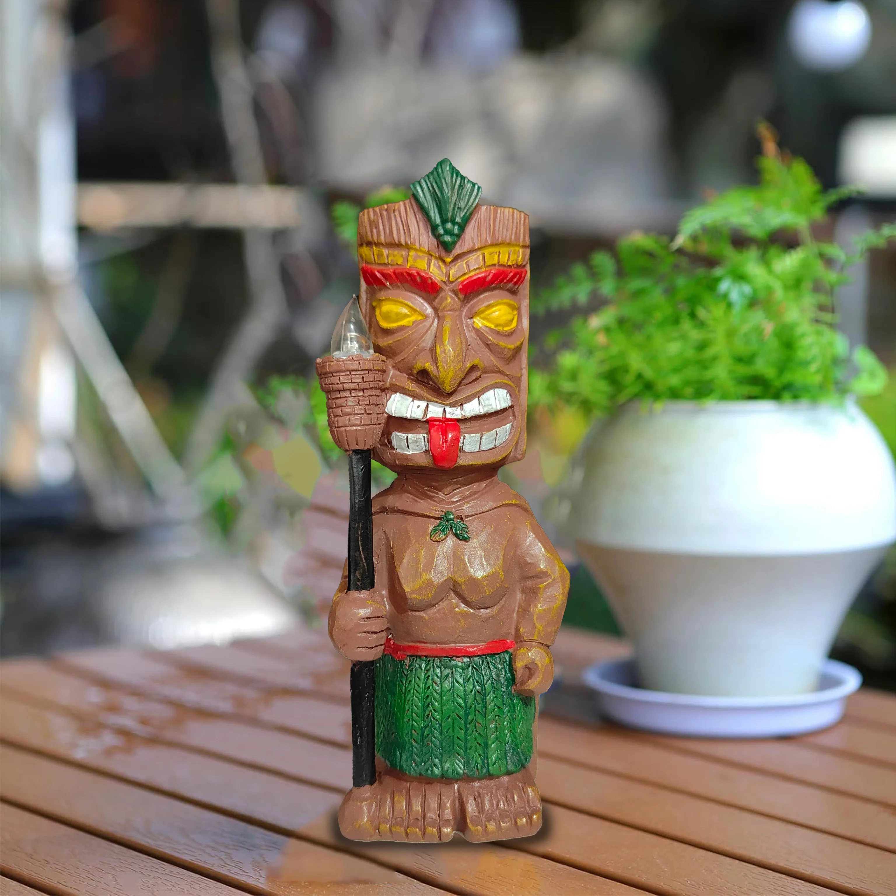 تمثال طوطم عزم دوران شمس مايان ، ديكور ليلي للحديقة الخارجية المنزلية ، زينة حديقة قديمة