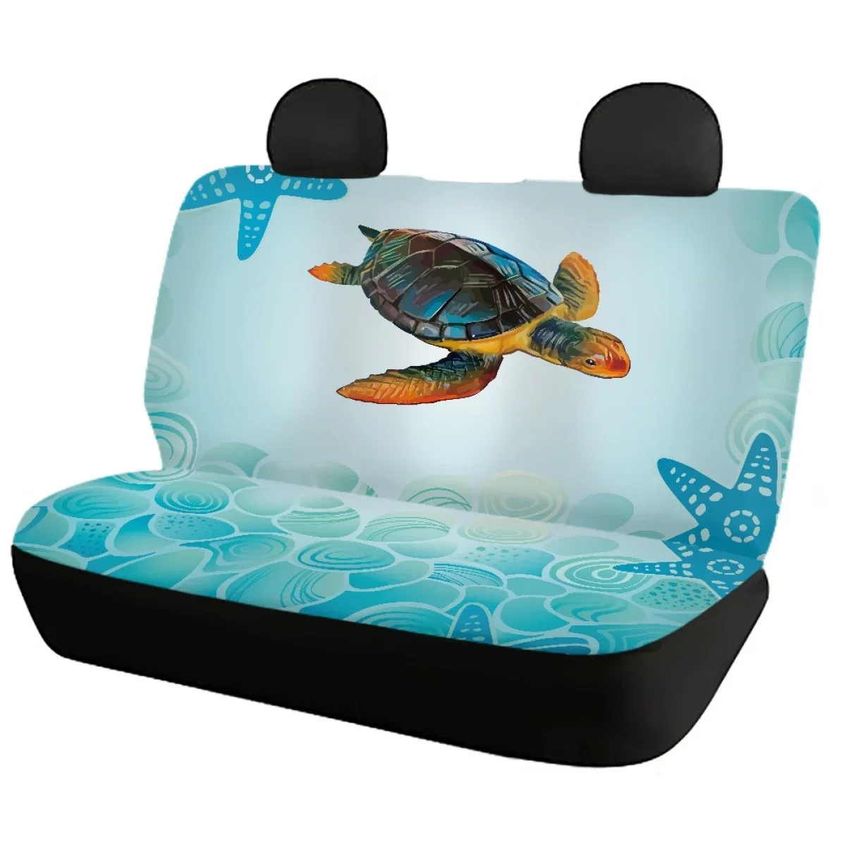 Car Seat Cover Front and Back Seat Covers Sea Turtle 3D Decor Acessaries Universal Fit Most of Vehicles Sedans Truck