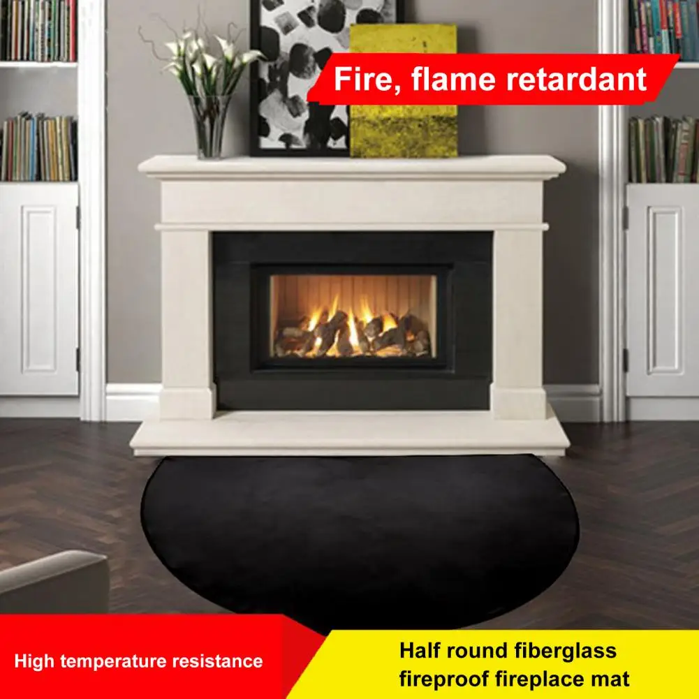 Flame Mat Fireproof Rug Fireplace Mat High-temperature Resistant Flame-retardant Floor Protector Non-slip Fireproof Hearth Pad