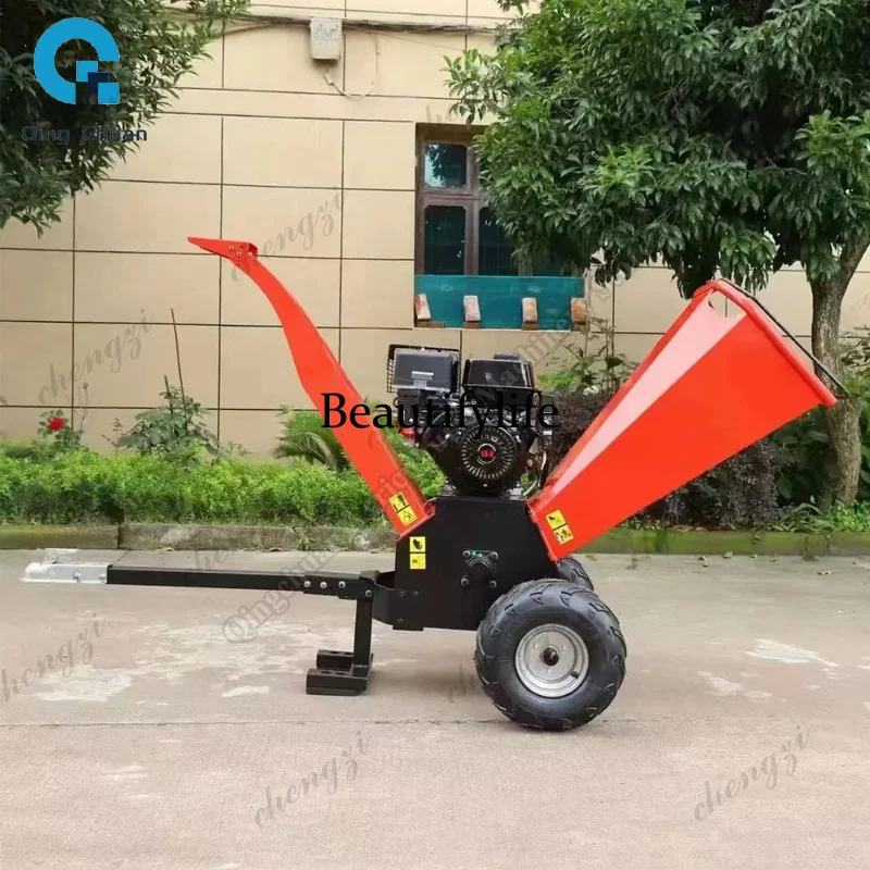81 Wood Straw Garden Branch Crusher Diesel Multifunction Branch Crusher Dry Wet Branches Wood Chipper Shredder