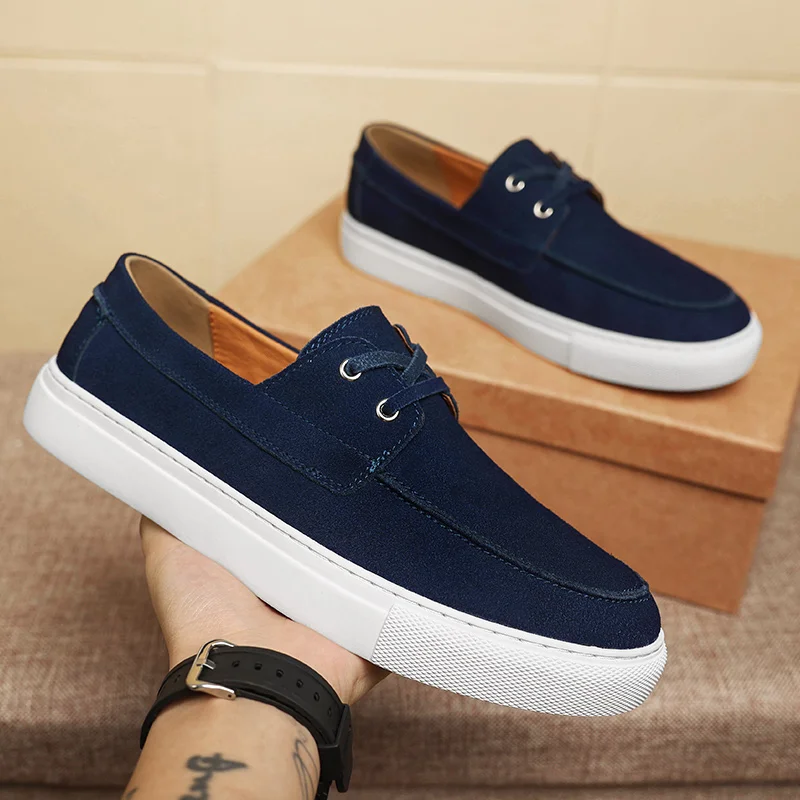 

Роскошная брендовая мужская повседневная обувь из коровьей замши, модные высококачественные удобные лоферы на плоской подошве, деловая обувь из натуральной кожи