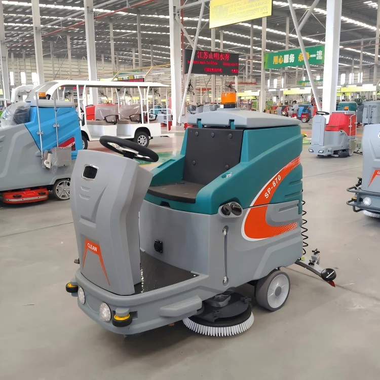 48V Diameter 60L Water Tank  Outdoor Sweeping Equipment for Warehouse Yard Commercial Street