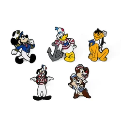 5 Pcs Childhood Cartoon Brooch Cute Goofy Goof Enamel Pin Metal Badge Jewelry Clothing Backpack Accessories Gift For Friends