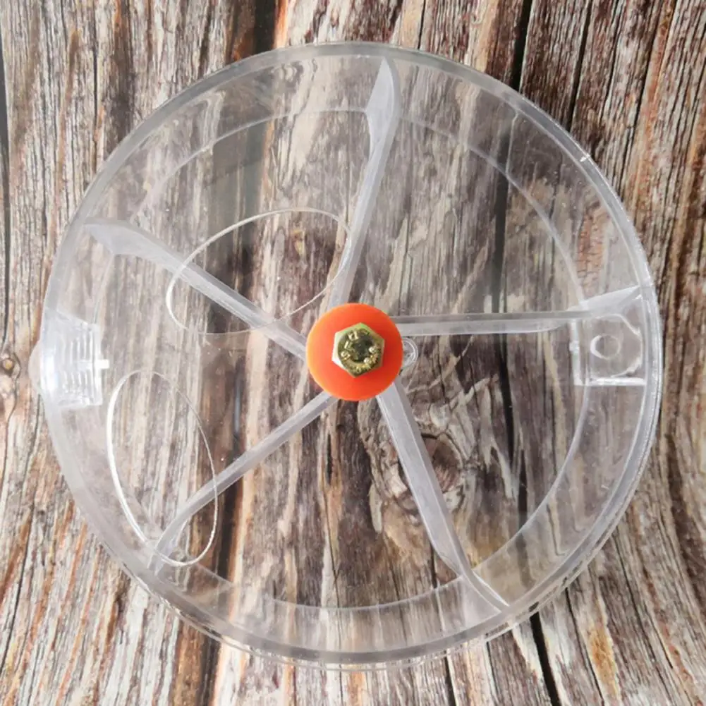 for Bird Transparent Bowl Resistant Bite Toy for Birds Blue Wheel Training Bird Feeder for Birds