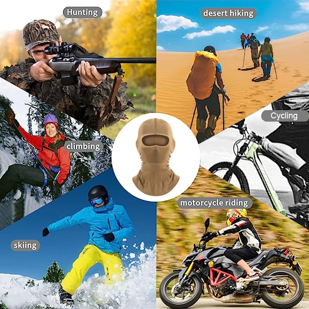 1PC High Elasticity Breathable Balaclava Full Face Mask for Cycling Ski Motorcycle Helmet Liner Neck Scarf image 6