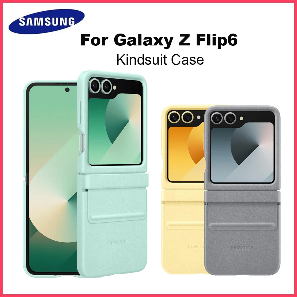 Original for Samsung Galaxy Z Flip6 Kindsuit Case Galaxy Z Flip6 Vegan Leather Protective Case EF-VF741