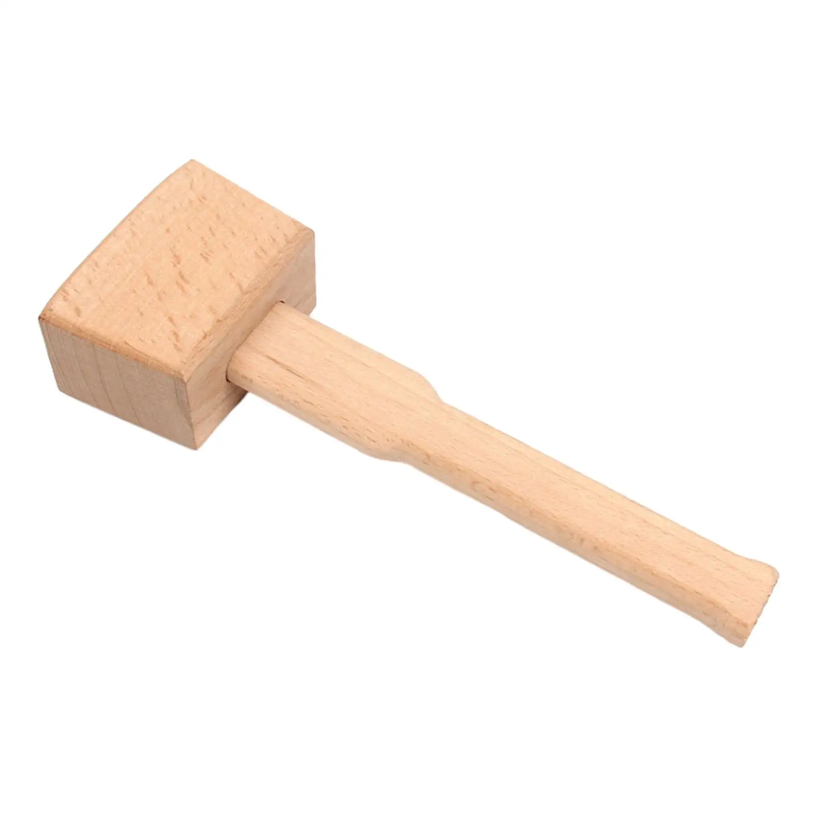 Wooden Mallet with Handle Solid Beech Manual Hammer for Wood Carving Walnut Cracking Work Woodworking DIY Carpentry Making Tool