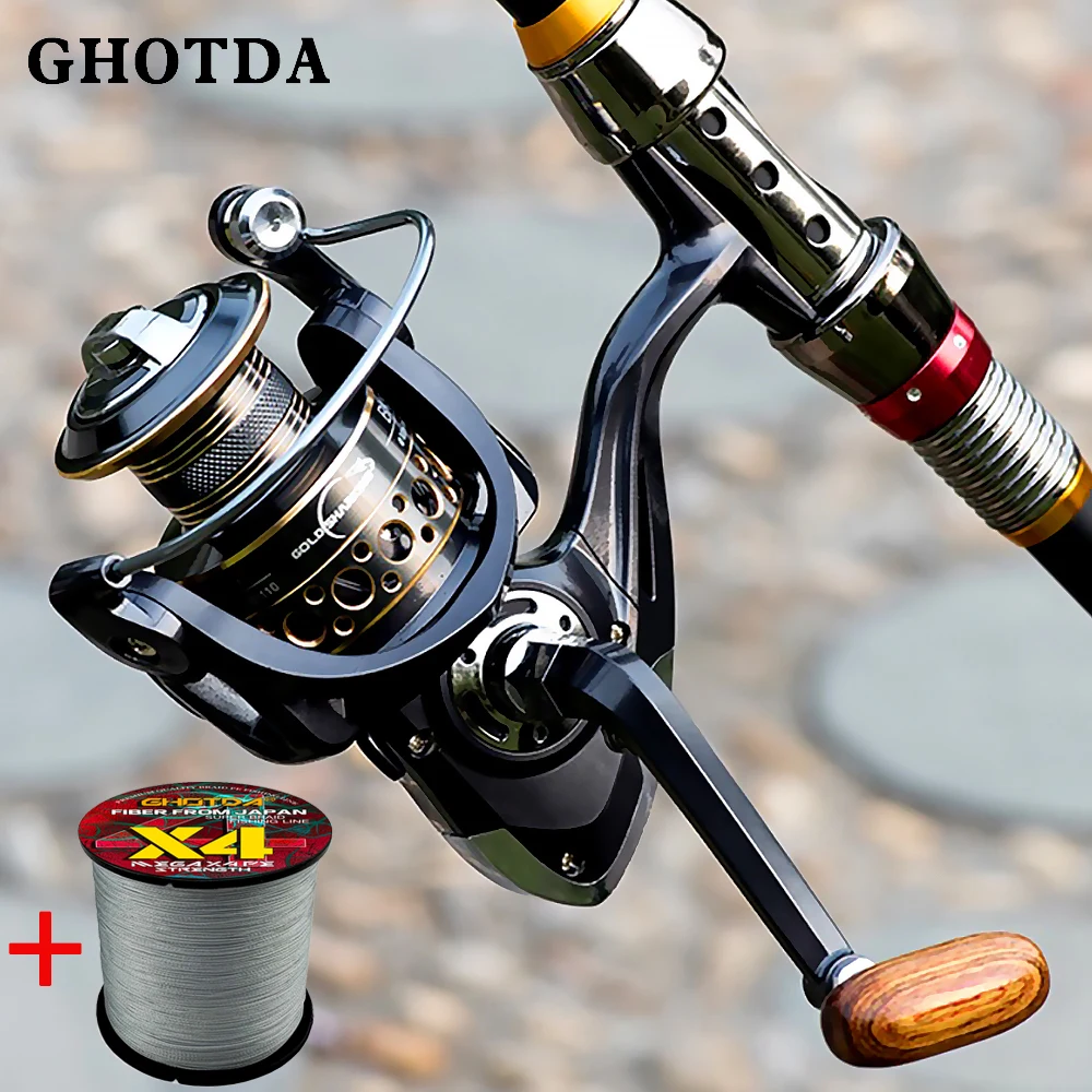 

GHOTDA New 1.8m-3.6m Telescopic Carp Fishing Rod Sets and Spinning Reel 3kg-8kg for Sea Ocean Boat Beach Fishing Carbon Fiber