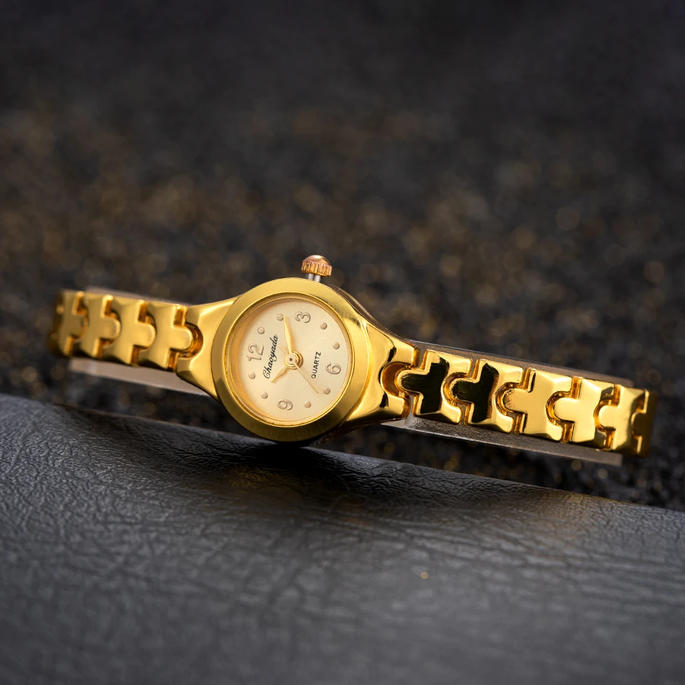 Relojes Gold Plated Women Bracelet Wristwatch Girl Quartz Analog watch Hour Hot Selling High Quality Wholesale Watches