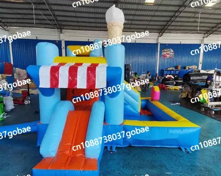 Naughty Castle Small Outdoor Amusement Bouncy Castle Stall Children's Pool Combination Slide