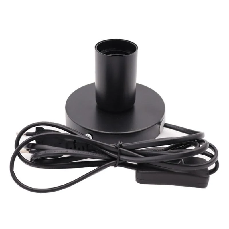 Metal Desktop Lamp Base Holder E27 Bulb Socket with 1.8m Cable Table Lamp Holder L43B