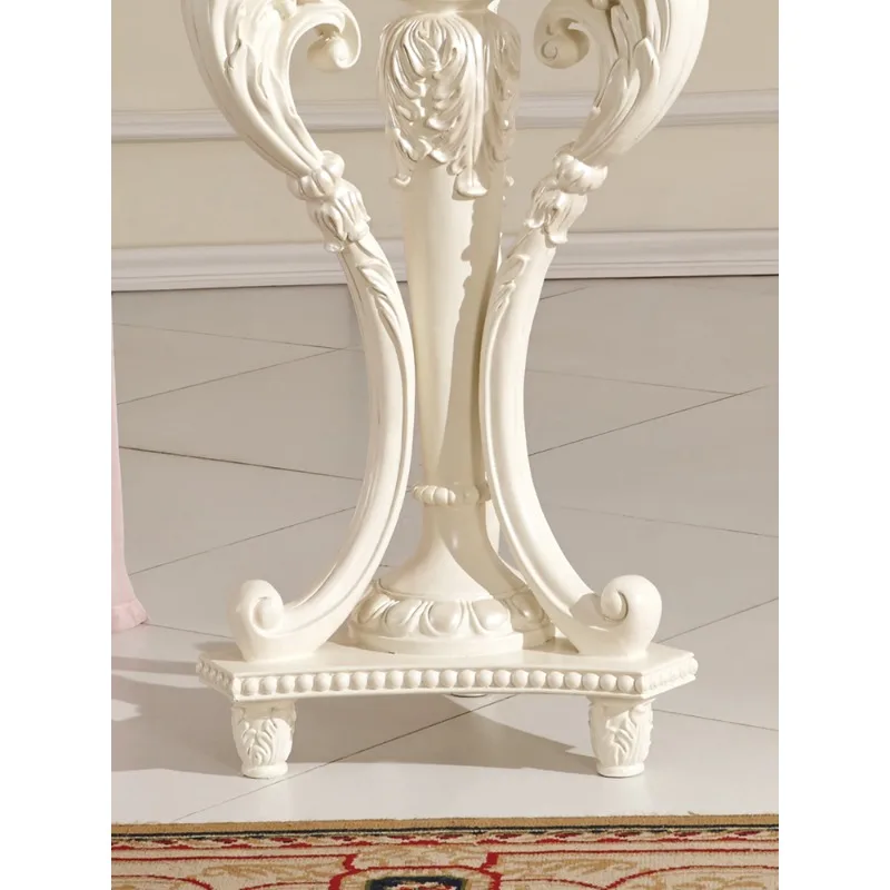 ndoor flower racks, high-end luxury marble painted gold shelves, white flower tables, living room corner tables