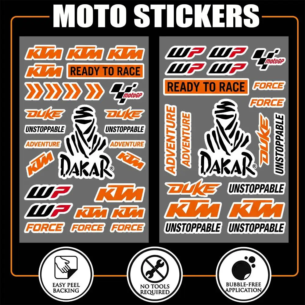 

FOR KTM All Purpose Reflective Waterproof Scratch Blocker Decal Car Bike Helmet Cup Refrigerator Decorative Stickers