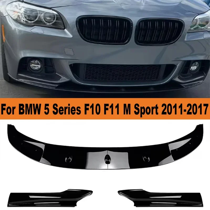 

For BMW 5 Series F10 F11 M Sport front bumper lip spoiler splitter body modification accessories 2011-2017