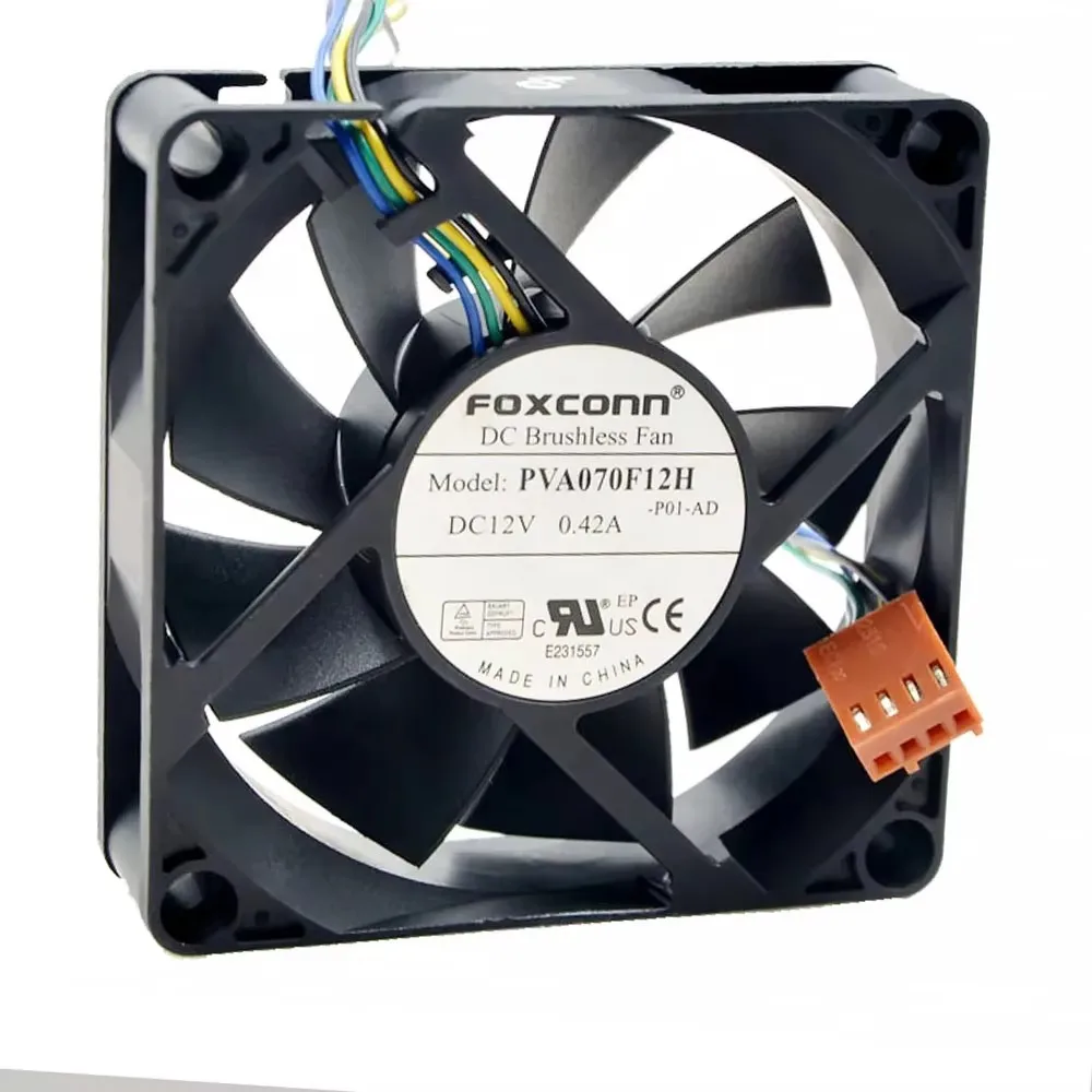 

7CM COOLER FOR PVA070F12H-P01-AD DC 12V 0.42A 4-wire 70x70x20mm Server Cooling Fan