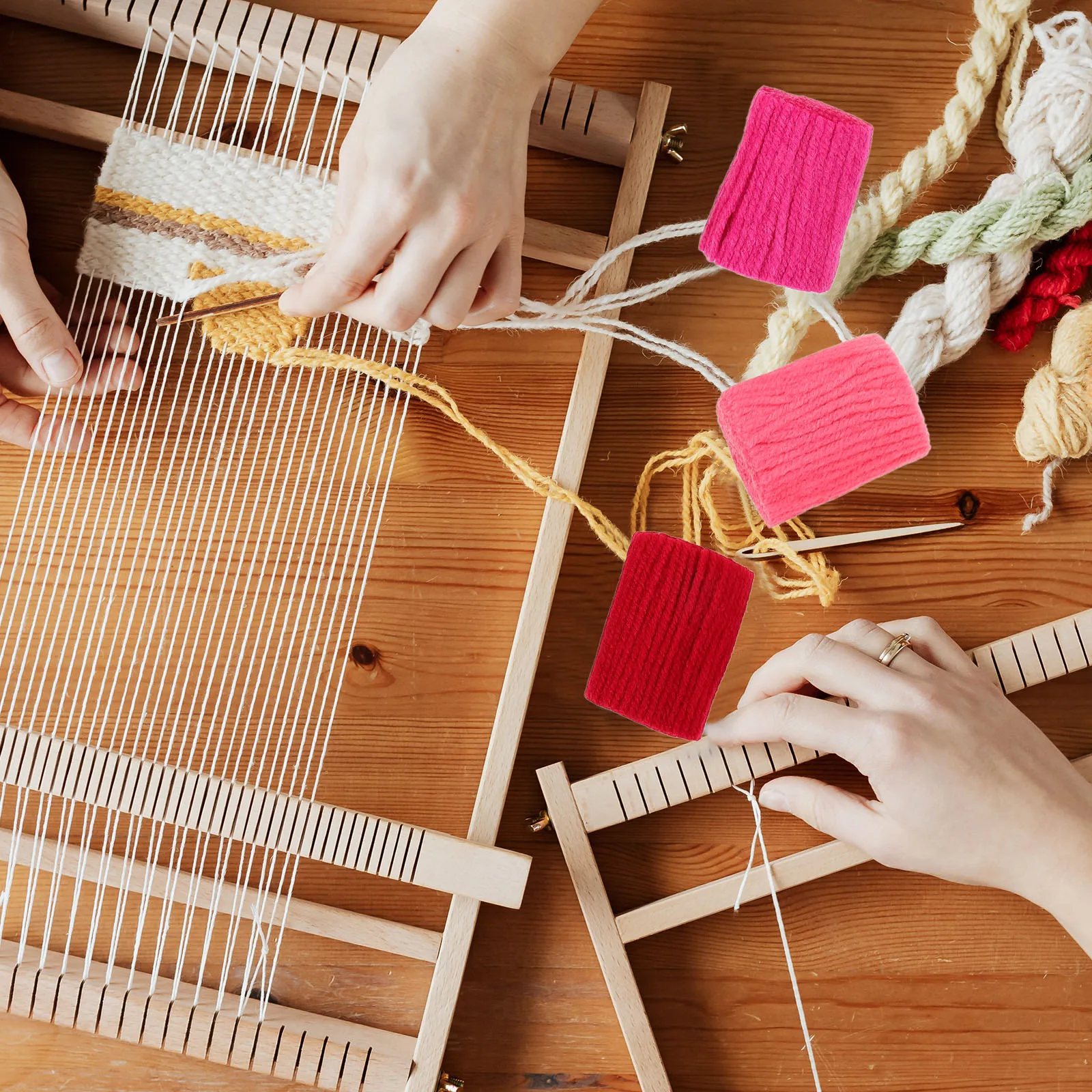 

7Pcs Latch Hook Wool Yarn for Rug Making DIY Craft Supplies Hand-Made Crochet Sewing Knitting Yarn Home Decoration