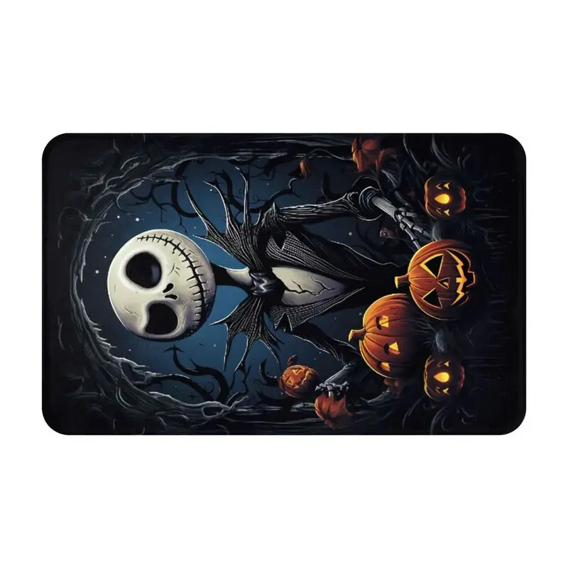 Custom Nightmare Before Christmas Doormat Mat Anti-Slip Jack Skellington Bathroom Kitchen Garage Rug Carpet 40*60cm