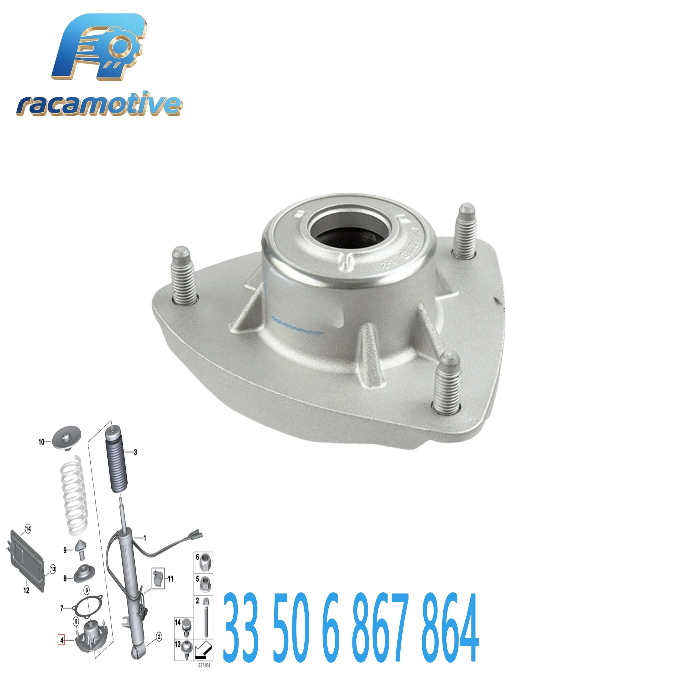 33506867864 33506851881 is suitable for BMW X5 X6 F15 F16 F85 F86 rear shock absorber top rubber support bearing.