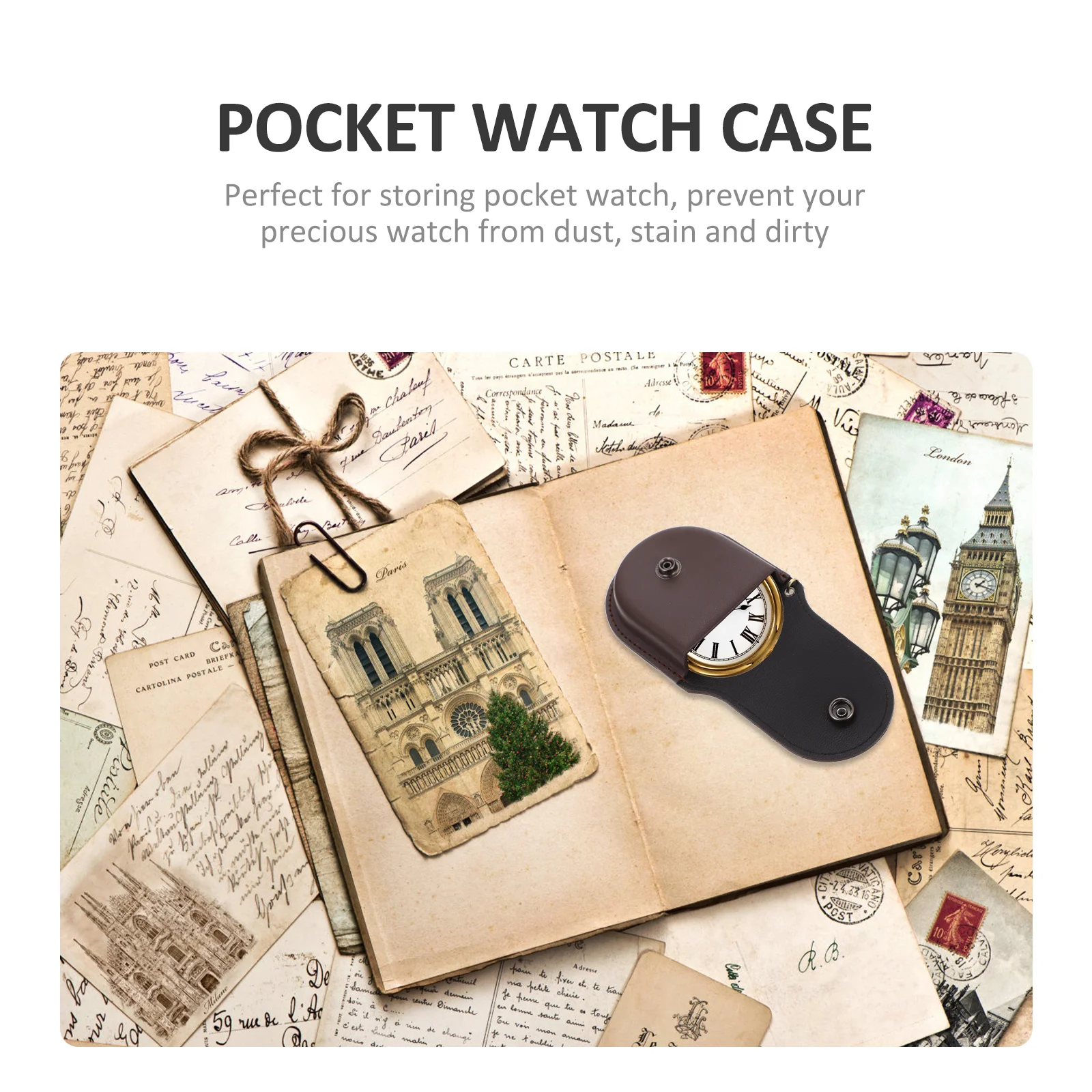 

Pocket Watch Set Travel Cases for Men Holder Bag Pouch Organizer Women Portable Protector