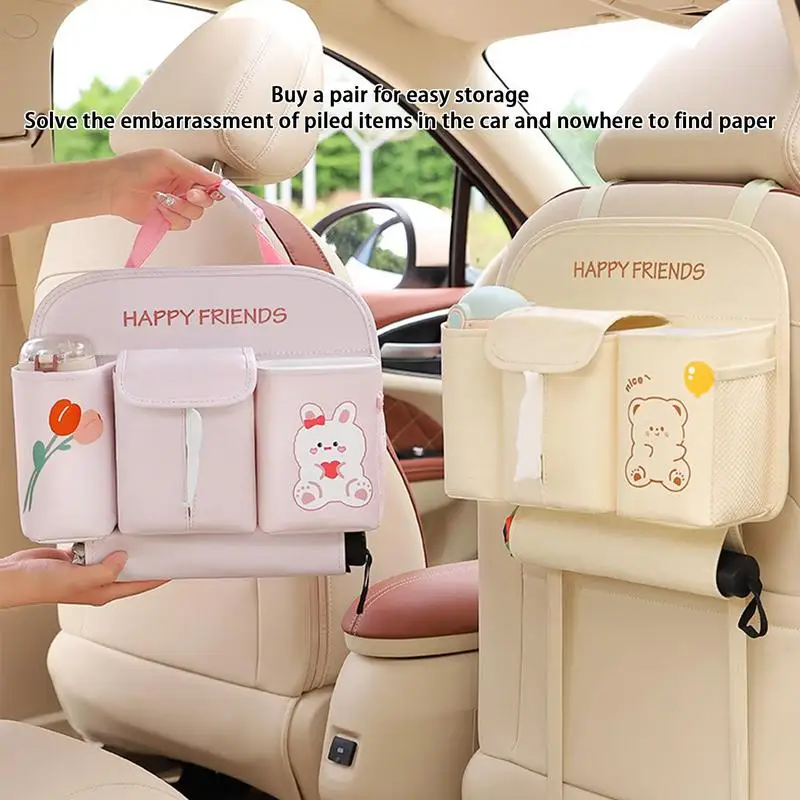 Rear Seat Storage Bag Car Seat Back Storage Bag Multifunctional Car Organizer Backseat Convenient Space-Saving Car Accessories